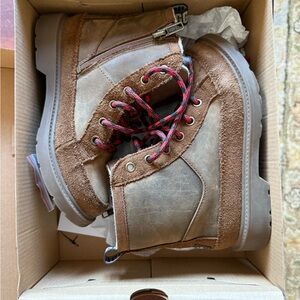 UGG Kids Boots with Brown and Red Accents